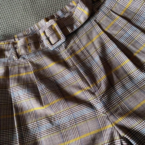 A New Day Belted Pleat Front Plaid Pant Size 10 - Picture 7 of 13